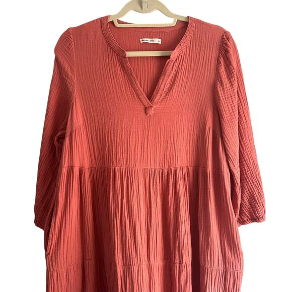MARINE LAYER Annabella Gauze Tiered Maxi Dress Medium - Picture 5 of 6